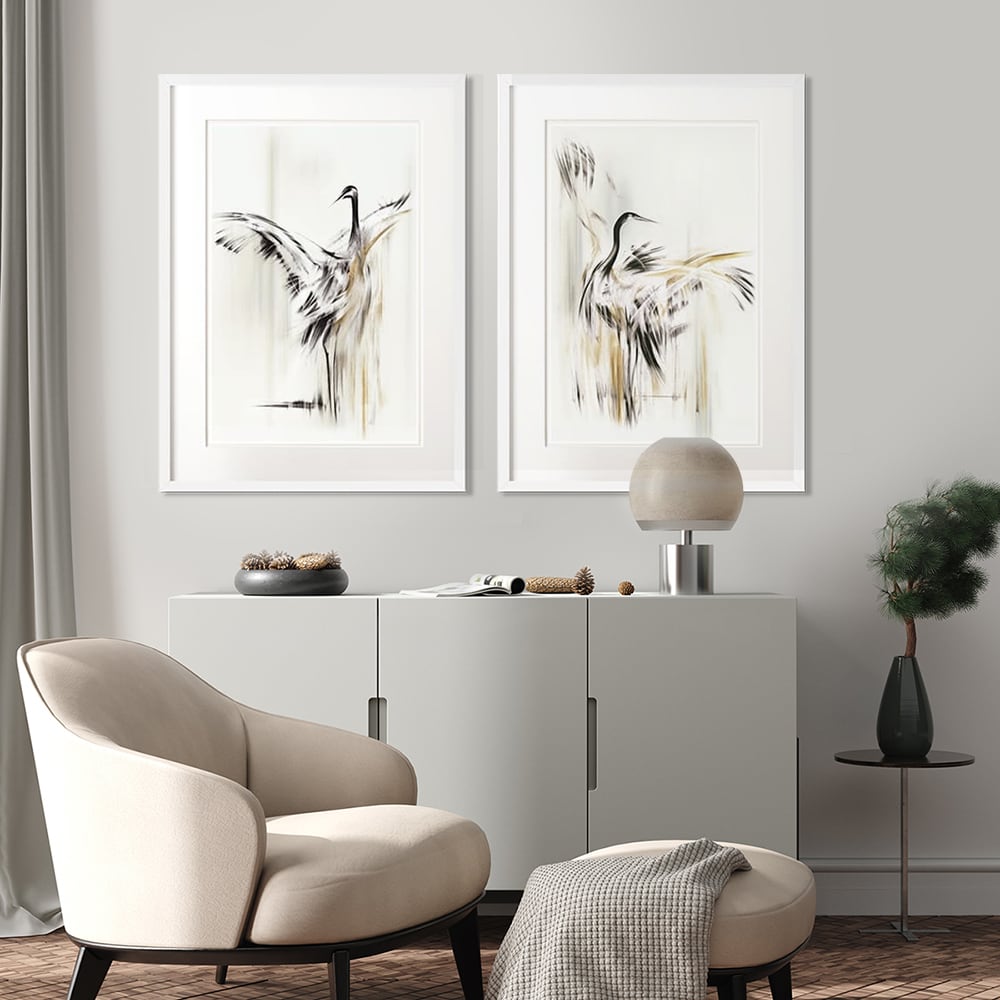 obrazy inspirowane żurawiami